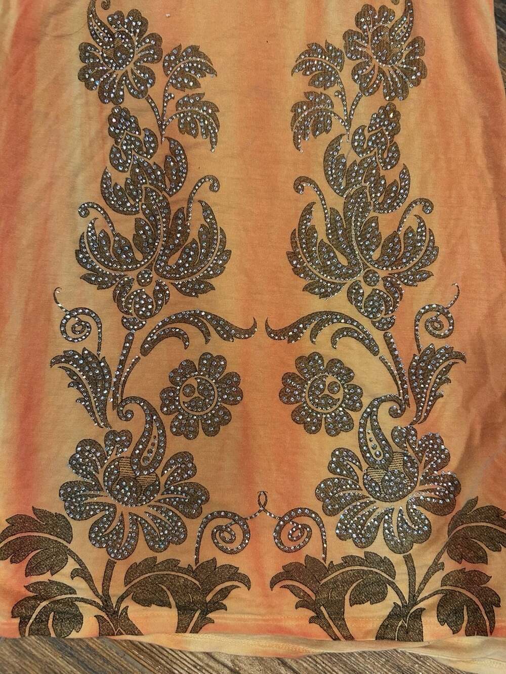 Y2K Vocal Rhinestone Embellished Lace Back Cross Graphic Tank Top - Picture 7 of 8